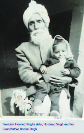 President Harvind Singh's sister Hardeep Singh and her Grandfather Badan Singh