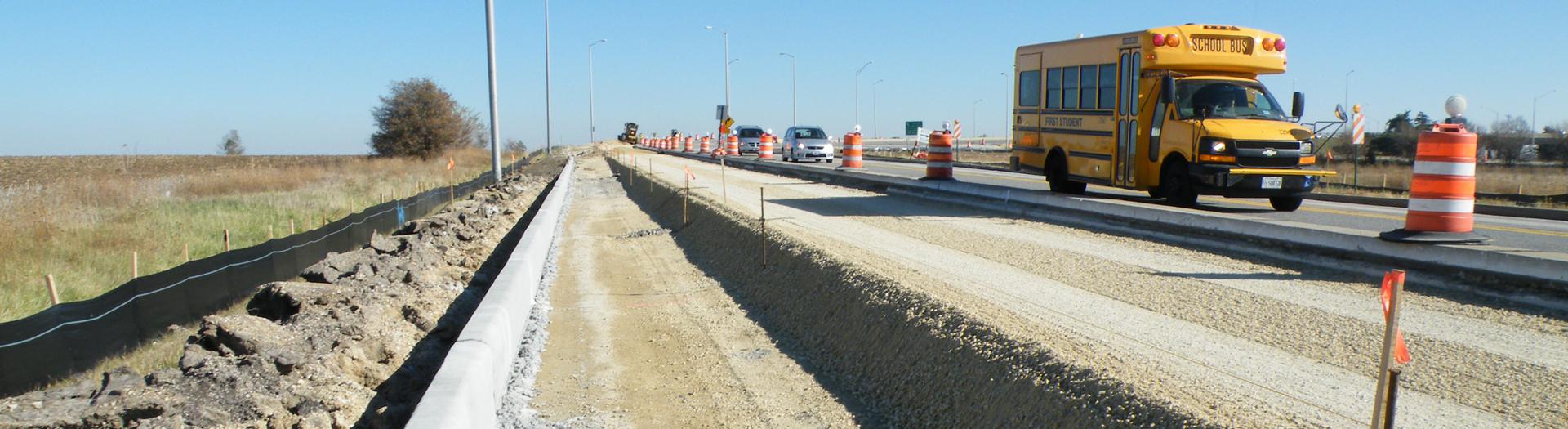 Road construction on I-90