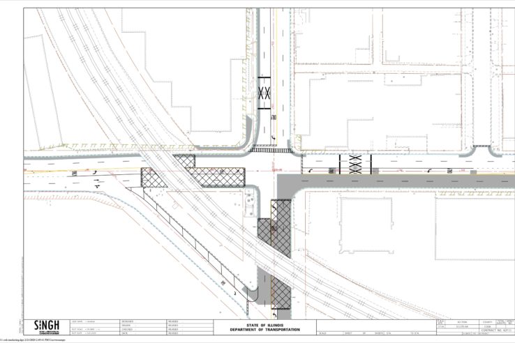 Diagram of East Avenue at 47th Street Improvements