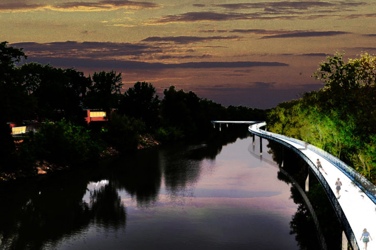 Addison Underbridge Connector rendering at night