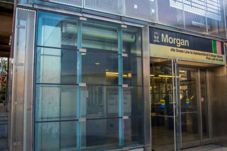 Morgan + Lake CTA Station Entrance