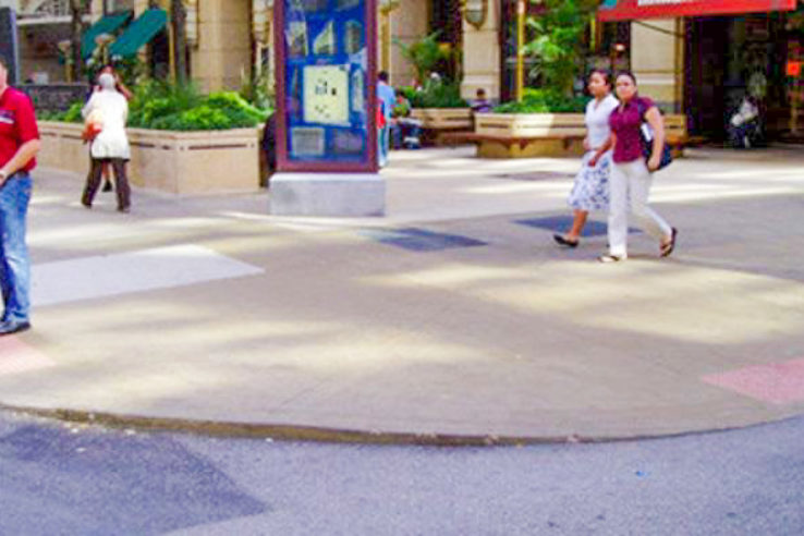 Chicago intersection with ADA sidewalk ramps