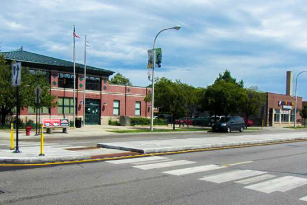 safe crosswalk leading to school on Chicago West Side