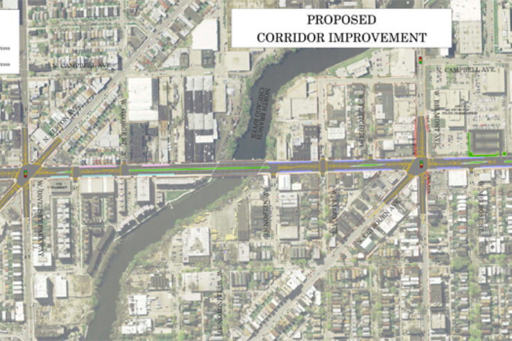 Western Avenue Corridor Proposed Corridor Improvement map diagram