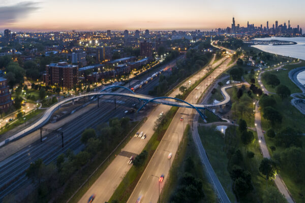 41st Street Ped Bridge Panorama
